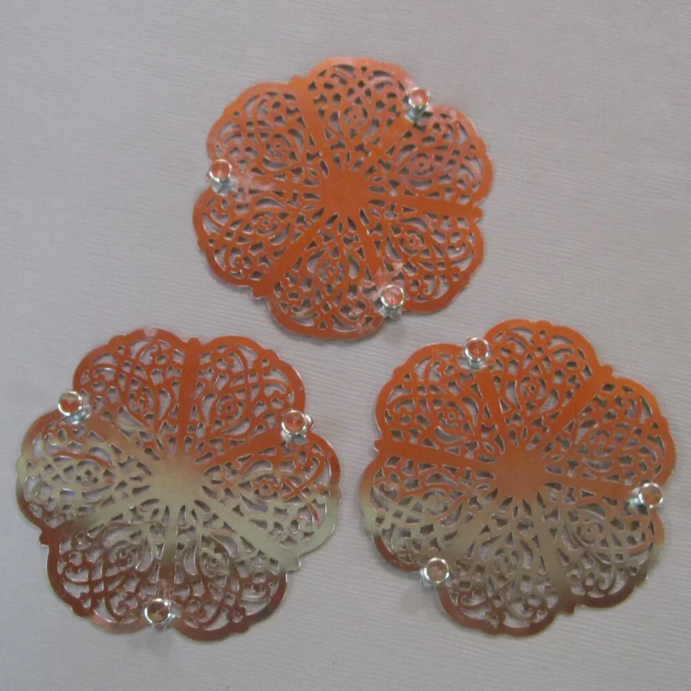 Set of 3 Vintage Silver plated trivets no label